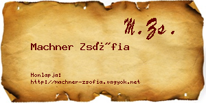 Machner Zsófia névjegykártya
