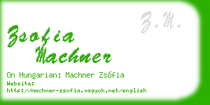 zsofia machner business card